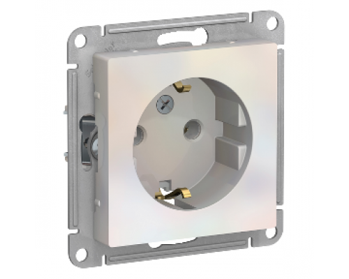 Розетка с заземлением Schneider Electric AtlasDesign ATN000443, Жемчуг