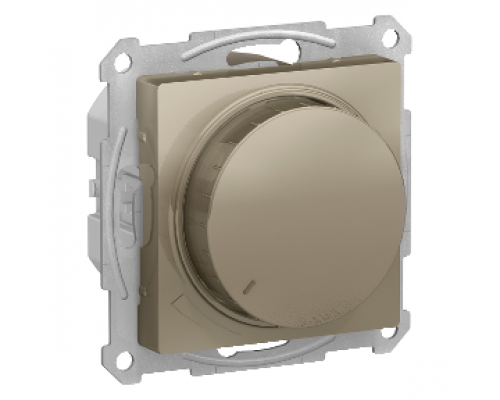 Светорегулятор (диммер) поворотно-нажимной Schneider Electric AtlasDesign ATN000534, Шампань