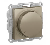 Светорегулятор (диммер) поворотно-нажимной Schneider Electric AtlasDesign ATN000536, Шампань