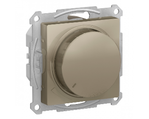 Светорегулятор (диммер) поворотно-нажимной Schneider Electric AtlasDesign ATN000536, Шампань