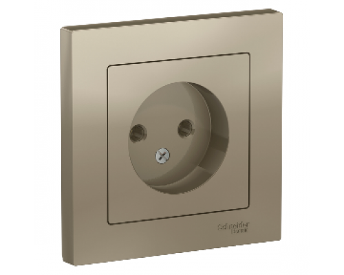 Розетка без заземления в сборе Schneider Electric AtlasDesign ATN000540, Шампань