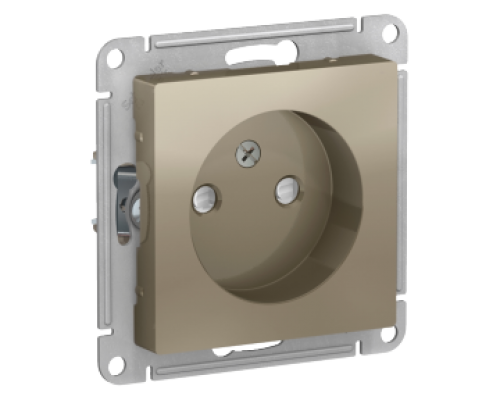 Розетка без заземления со шторками Schneider Electric AtlasDesign ATN000549, Шампань