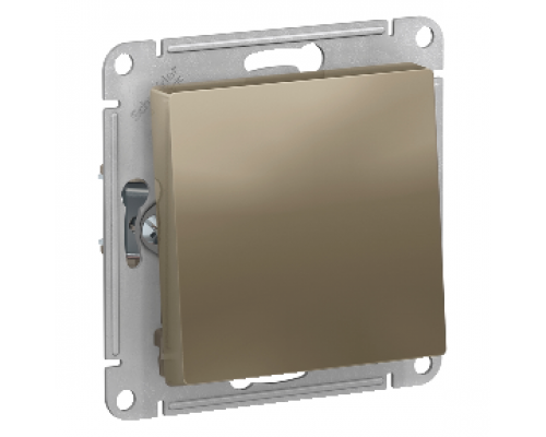 1-клавишный проходной выключатель (переключатель) Schneider Electric AtlasDesign ATN000561, Шампань