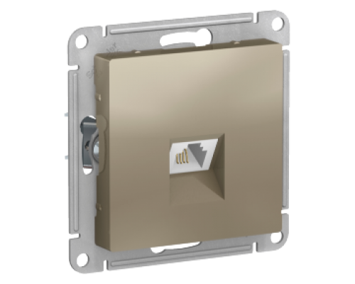 Телефонная розетка RJ11 Schneider Electric AtlasDesign ATN000581, Шампань