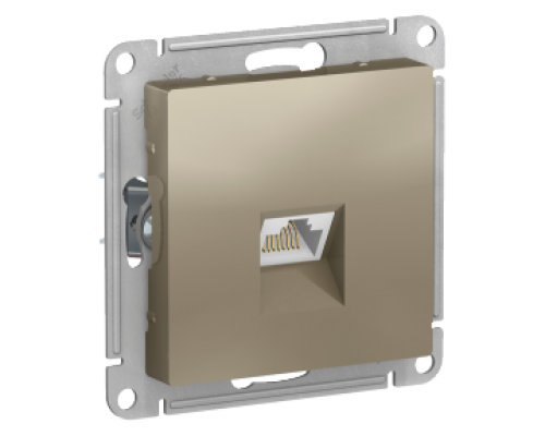 Компьютерная розетка RJ45 Schneider Electric AtlasDesign ATN000583, Шампань