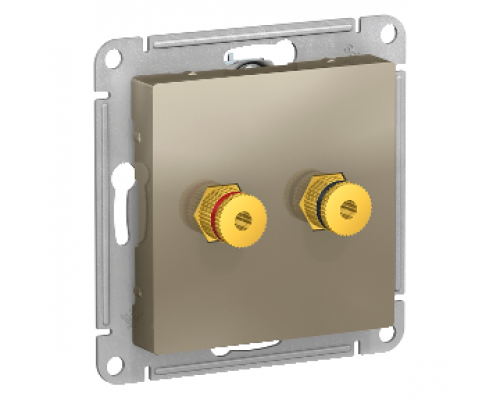 Аудиорозетка двухместная Schneider Electric AtlasDesign ATN000587, Шампань