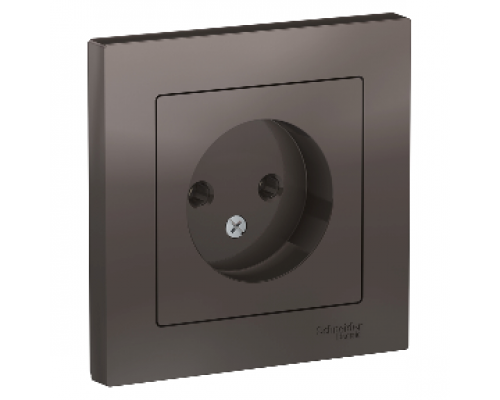 Розетка без заземления в сборе Schneider Electric AtlasDesign ATN000640, Мокко