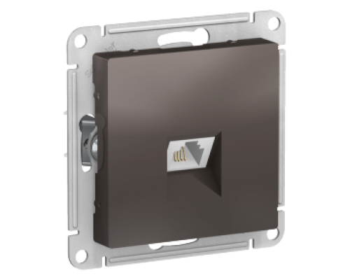 Телефонная розетка RJ11 Schneider Electric AtlasDesign ATN000681, Мокко