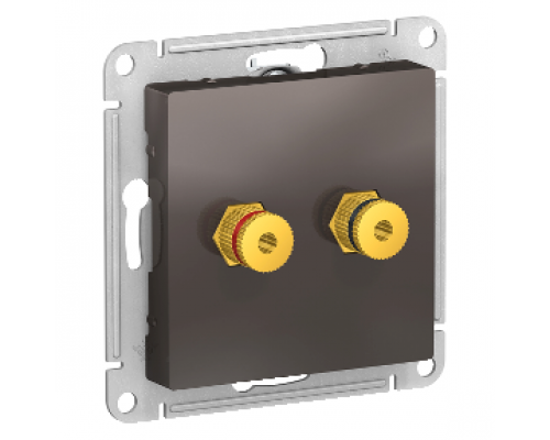 Аудиорозетка двухместная Schneider Electric AtlasDesign ATN000687, Мокко