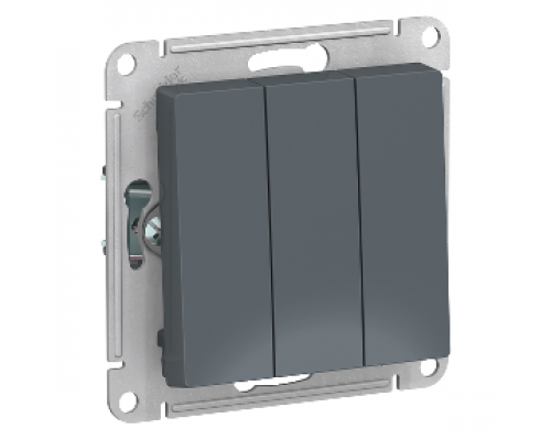 Выключатель 3-клавишный Schneider Electric AtlasDesign ATN000731, Грифель