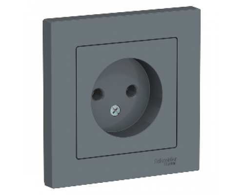 Розетка без заземления в сборе Schneider Electric AtlasDesign ATN000740, Грифель
