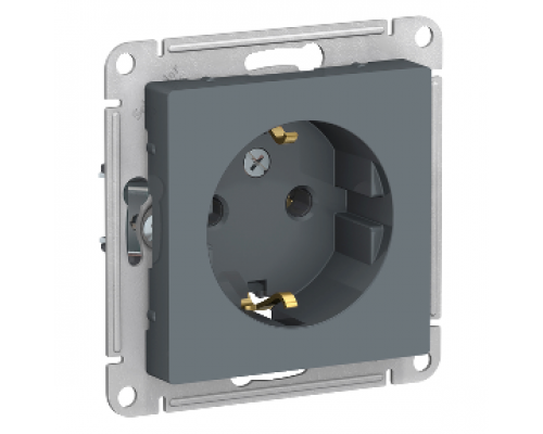 Розетка с заземлением Schneider Electric AtlasDesign ATN000743, Грифель