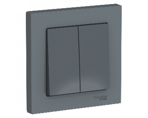 Выключатель 2-клавишный в сборе Schneider Electric AtlasDesign ATN000752, Грифель