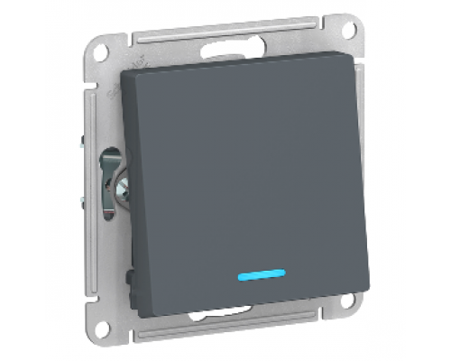 1-клавишный проходной выключатель (переключатель) с индикацией Schneider Electric AtlasDesign ATN000763, Грифель
