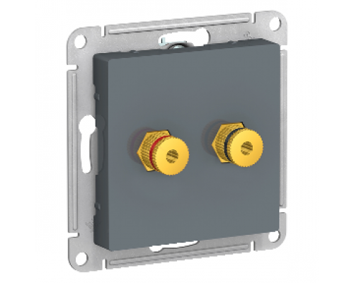 Аудиорозетка двухместная Schneider Electric AtlasDesign ATN000787, Грифель