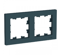 Рамка двухместная Schneider Electric AtlasDesign, универсальная ATN000802, ИЗУМРУД