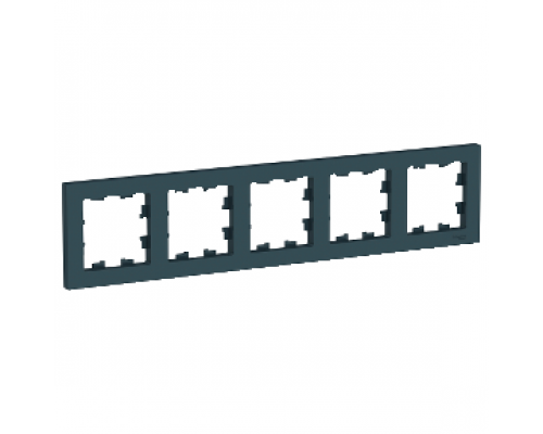 Рамка пятиместная Schneider Electric AtlasDesign, универсальная ATN000805, ИЗУМРУД