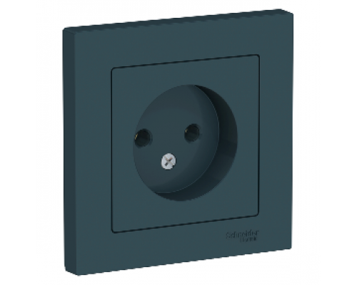 Розетка без заземления в сборе Schneider Electric AtlasDesign ATN000840, Изумруд