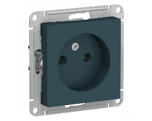 Розетка без заземления Schneider Electric AtlasDesign ATN000841, Изумруд