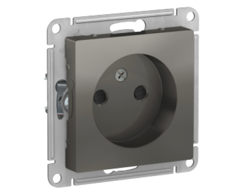 Розетка без заземления со шторками Schneider Electric AtlasDesign ATN000949, Сталь 
