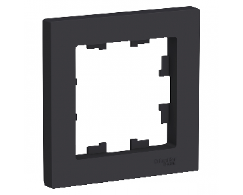 Рамка одноместная Schneider Electric AtlasDesign ATN001001, КАРБОН