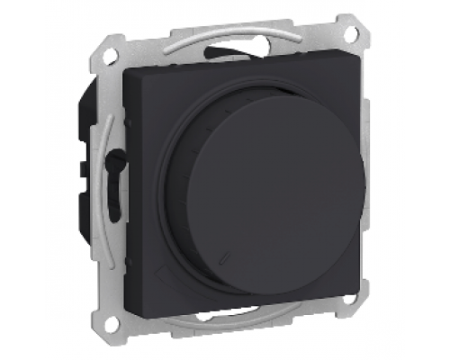 Светорегулятор (диммер) поворотно-нажимной Schneider Electric AtlasDesign ATN001034, Карбон