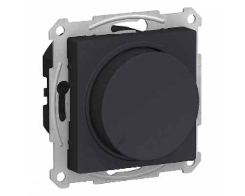 Светорегулятор (диммер) поворотно-нажимной Schneider Electric AtlasDesign ATN001036, Карбон