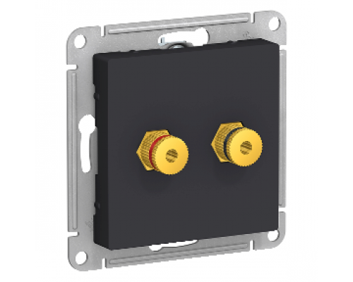 Аудиорозетка двухместная Schneider Electric AtlasDesign ATN001087, Карбон