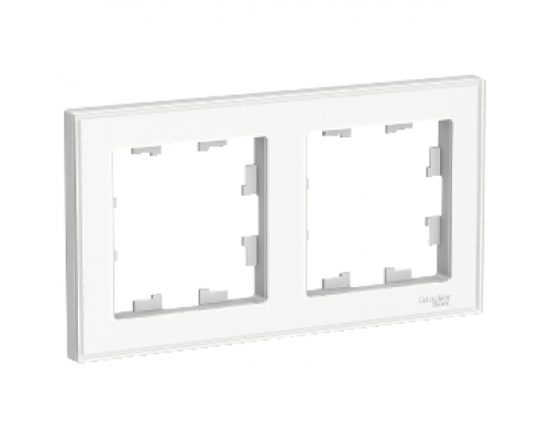 Рамка двухместная Schneider Electric AtlasDesign Art ATN200102, Белый
