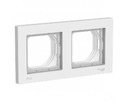 Рамка двухместная AQUA Schneider Electric AtlasDesign ATN440102, Белый