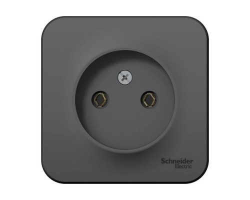 Розетка одноместная без заземления без шторок Schneider Electric Blanca BLNRA000116, ИЗОЛ.ПЛ., Антрацит