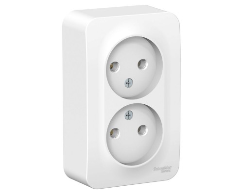 Розетка двухместная без заземления без шторок Schneider Electric Blanca BLNRA000211, ИЗОЛ.ПЛ., Белый