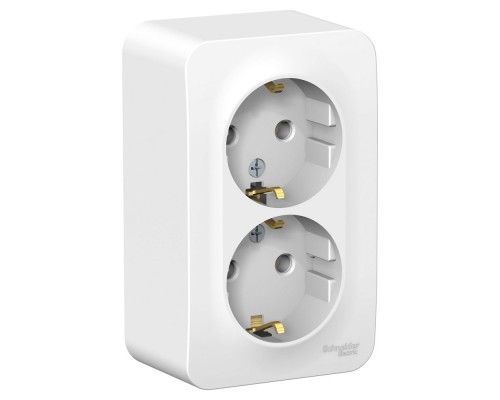 Розетка двухместная с заземлением без шторок Schneider Electric Blanca BLNRA010211, ИЗОЛ.ПЛ., Белый