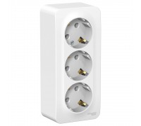 Розетка трехместная  с заземлением без шторок Schneider Electric Blanca BLNRA010311, ИЗОЛ.ПЛ., Белый