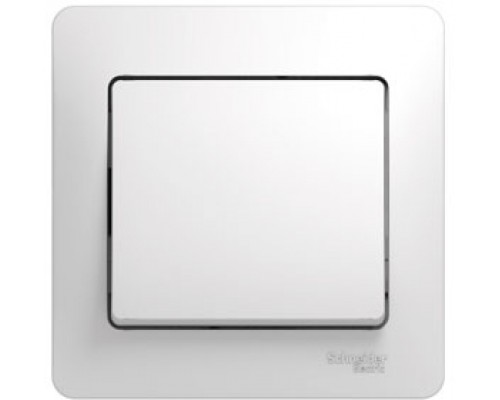 Выключатель 1-клавишный в сборе Schneider Electric Glossa, GSL000112, Белый
