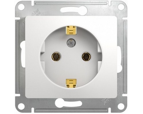 Розетка с заземлением, Schneider Electric Glossa, GSL000143, Белый