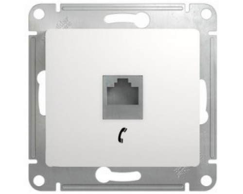 Телефонная розетка RJ11 Schneider Electric Glossa, GSL000181T, Белый