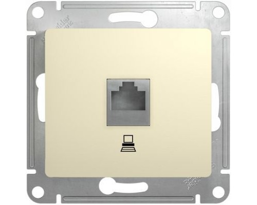 Компьютерная розетка RJ45  кат.5E Schneider Electric Glossa, GSL000281K, Бежевый