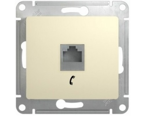 Телефонная розетка  RJ11 Schneider Electric Glossa, GSL000281Т, Бежевый