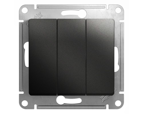 Выключатель 3-клавишный Schneider Electric Glossa, GSL000731,  Антрацит