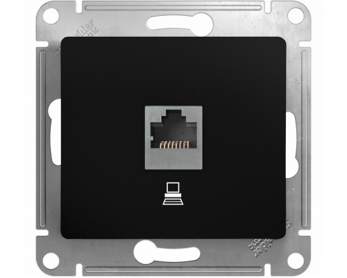 Компьютерная розетка RJ45  кат.5E Schneider Electric Glossa, GSL000781K,  Антрацит