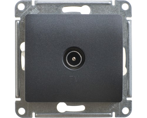 TV розетка оконечная 1DB Schneider Electric Glossa, GSL000791,  Антрацит