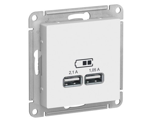 USB розетка Schneider Electric AtlasDesign ATN000133, Белый