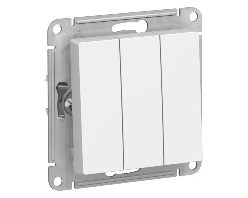 Выключатель 3-клавишный Schneider Electric AtlasDesign ATN000131, Белый