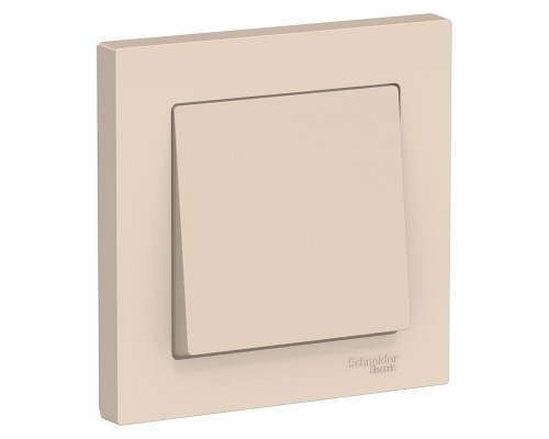 Выключатель 1-клавишный в сборе Schneider Electric AtlasDesign ATN000212, Бежевый