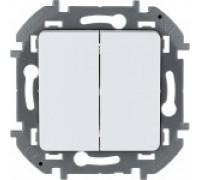 ВЫКЛЮЧАТЕЛЬ ДВУХКЛАВИШНЫЙ 10 AX 250 В - LEGRAND INSPIRIA - БЕЛЫЙ .