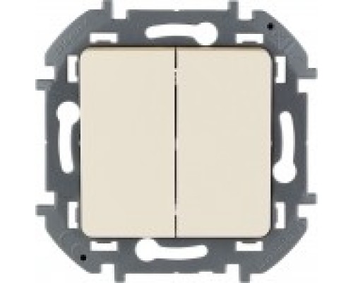 Выключатель двухклавишный Legrand Inspiria 673621 слоновая кость