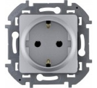 Розетка с заземлением Legrand Inspiria 673722 алюминий