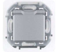 Розетка с крышкой и шторками IP44 Legrand Inspiria 673742 алюминий