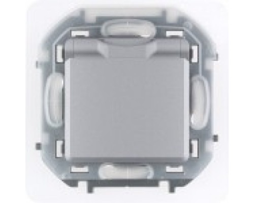 Розетка с крышкой и шторками IP44 Legrand Inspiria 673742 алюминий